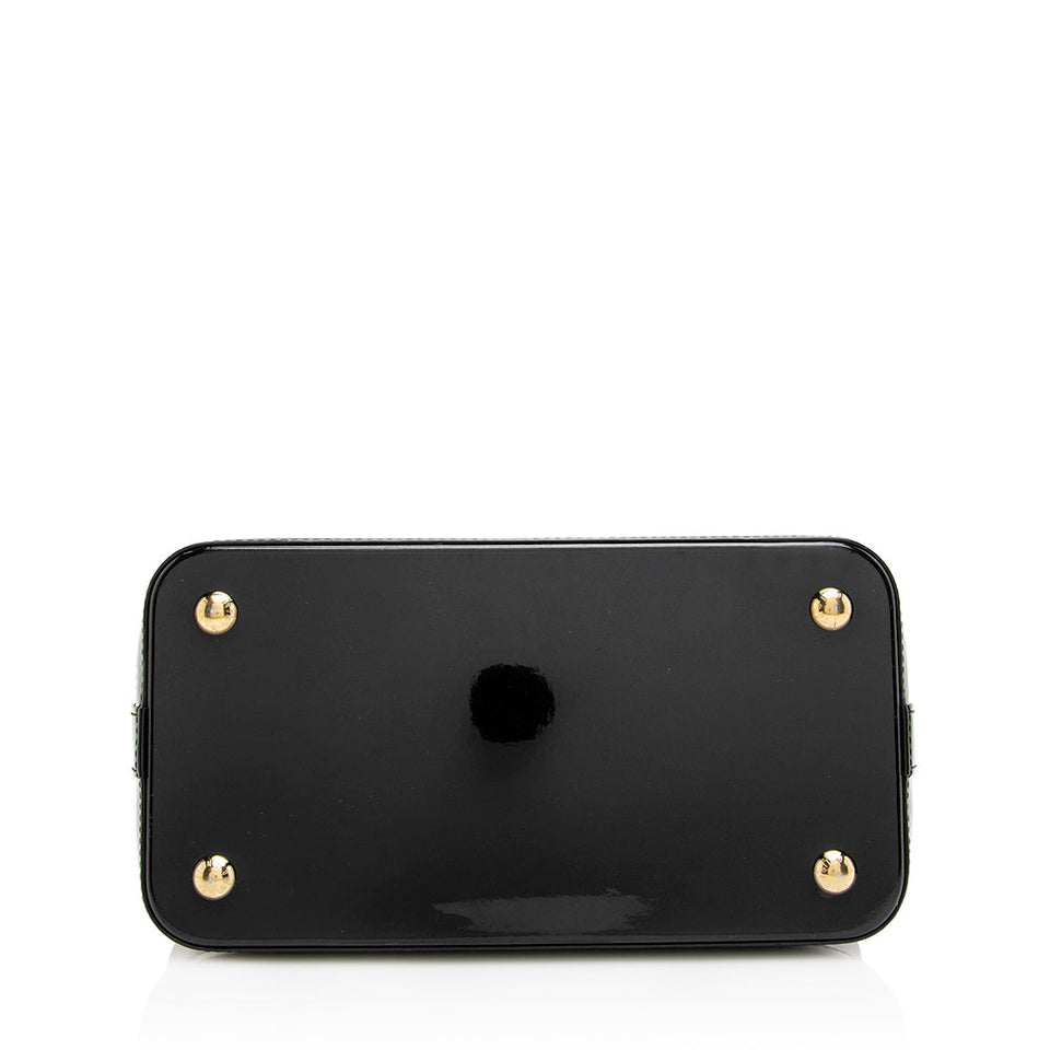 Louis Vuitton Monogram Vernis Lockit PM Satchel (SHF-21754)