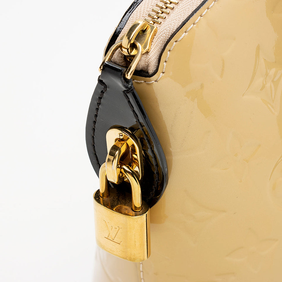 Louis Vuitton Monogram Vernis Lockit PM Satchel (SHF-21754)
