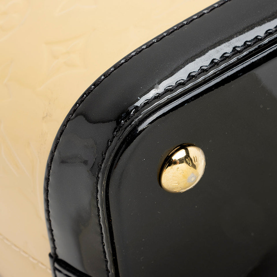 Louis Vuitton Monogram Vernis Lockit PM Satchel (SHF-21754)