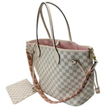 Louis Vuitton Neverfull Azur 2022 Mm Limited Edition Braided Cross Strap Damier Tote LV-B0330P-A001