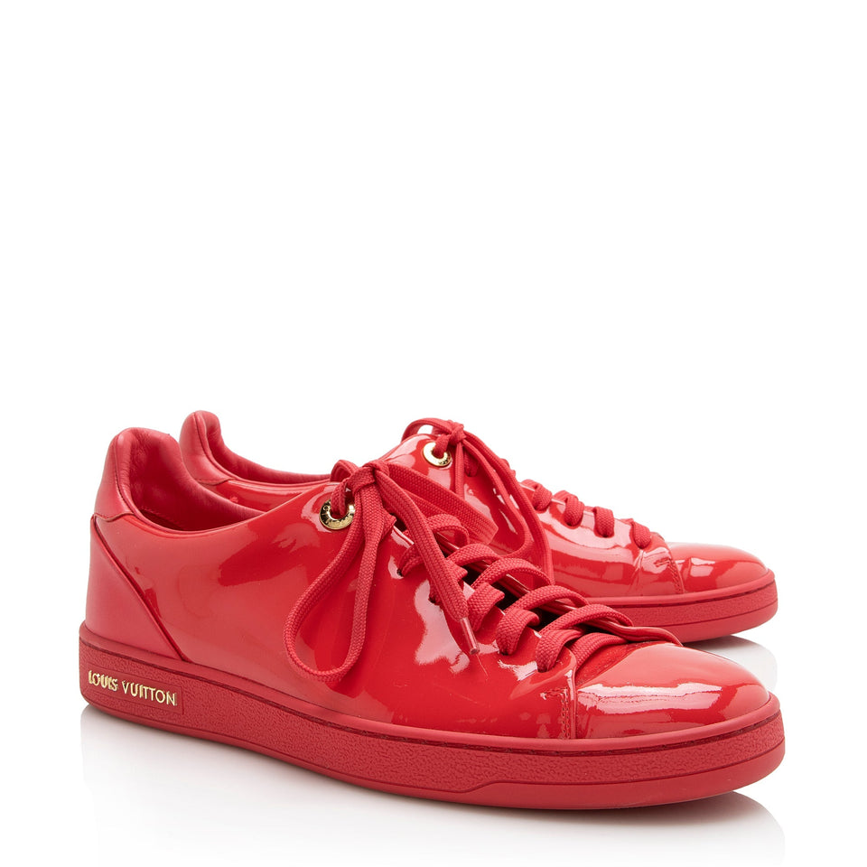 Louis Vuitton Patent Leather Front Row Sneakers - Size 7.5 / 37.5 (SHF-22218)
