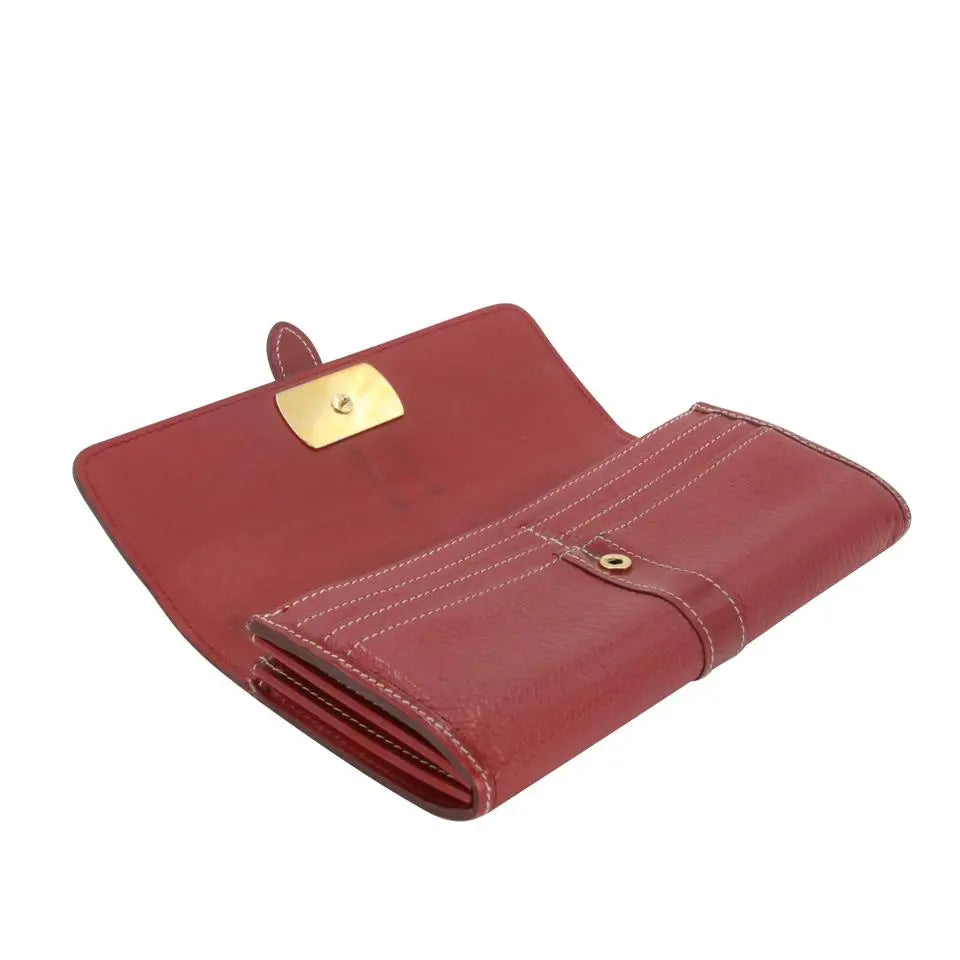 Louis Vuitton Pebbled Leather Strap Buckle Long Continental Wallet LV-W0930P-0414