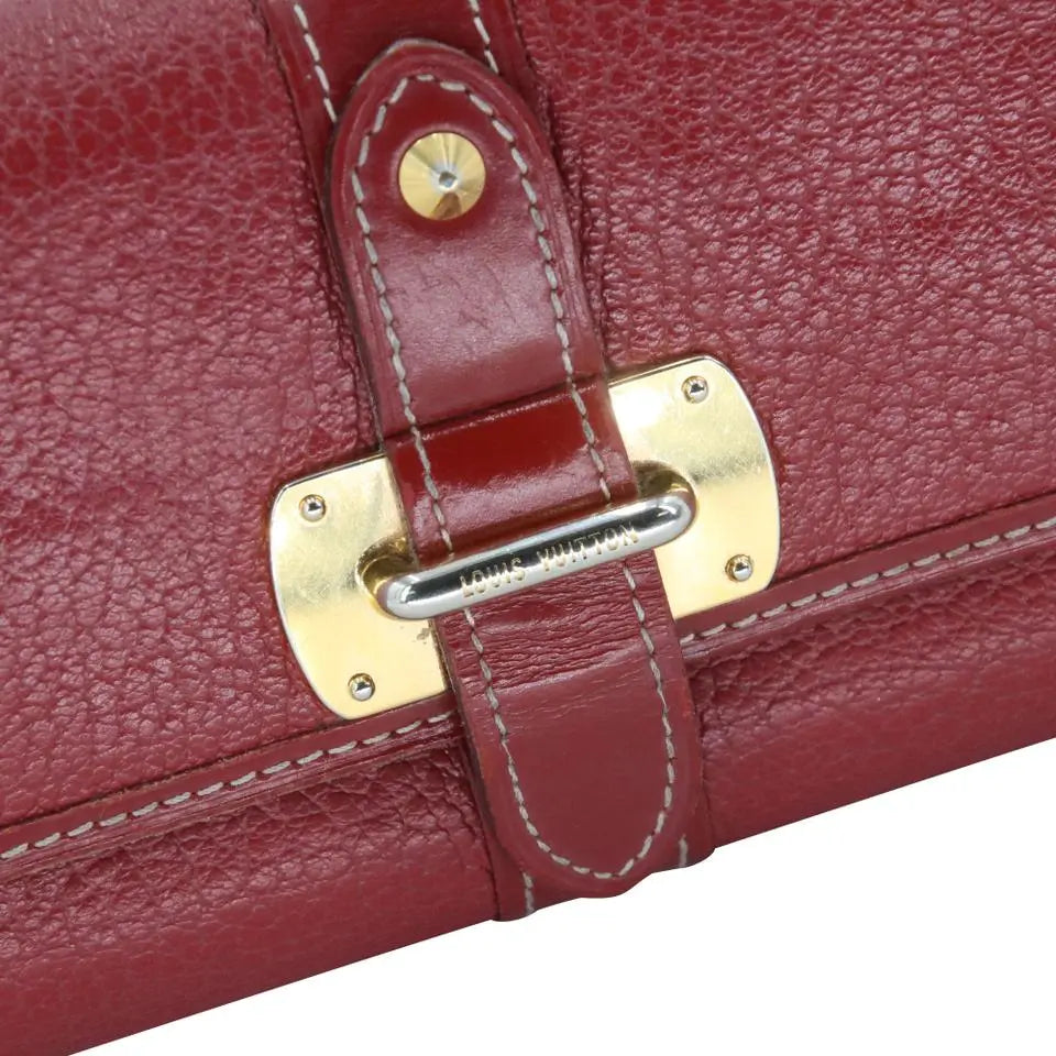 Louis Vuitton Pebbled Leather Strap Buckle Long Continental Wallet LV-W0930P-0414