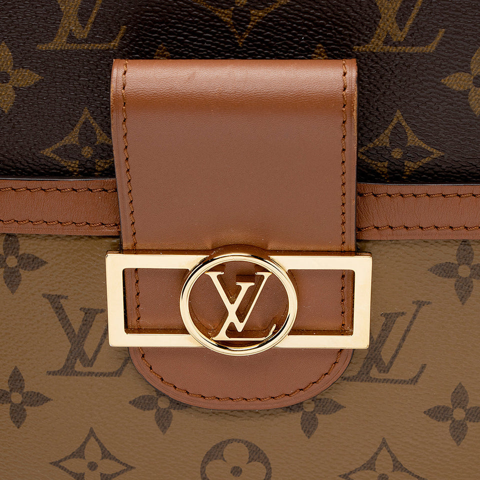 Louis Vuitton Reverse Monogram Dauphine MM Hobo (SHF-21159)
