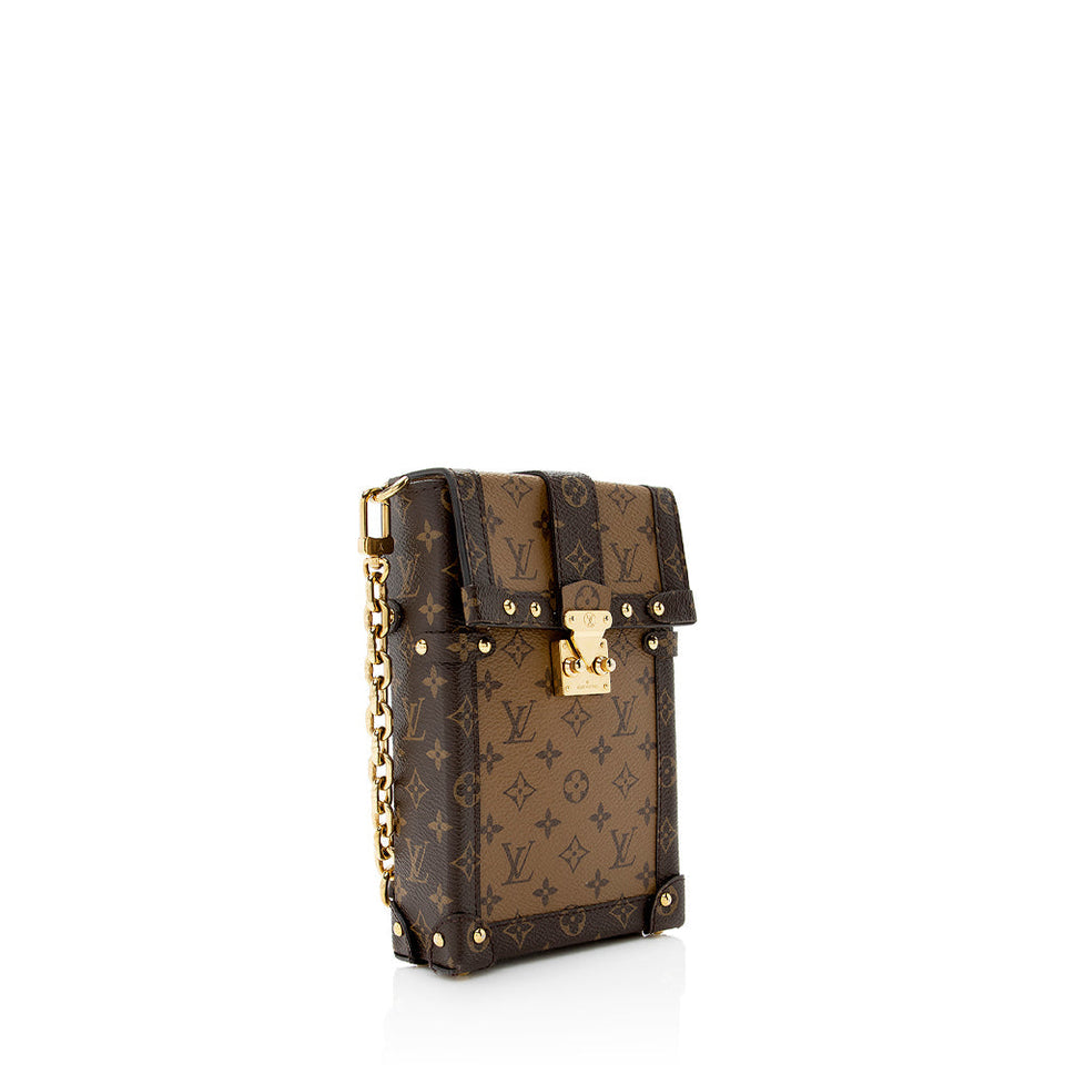 Louis Vuitton Reverse Monogram Pochette Trunk Vertical Shoulder Bag (SHF-21883)