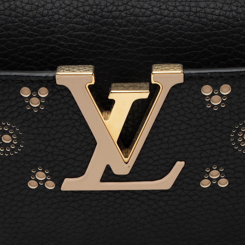 Louis Vuitton Taurillon Leather Sweet Brogues Capucines PM Bag (SHF-muGn5Y)