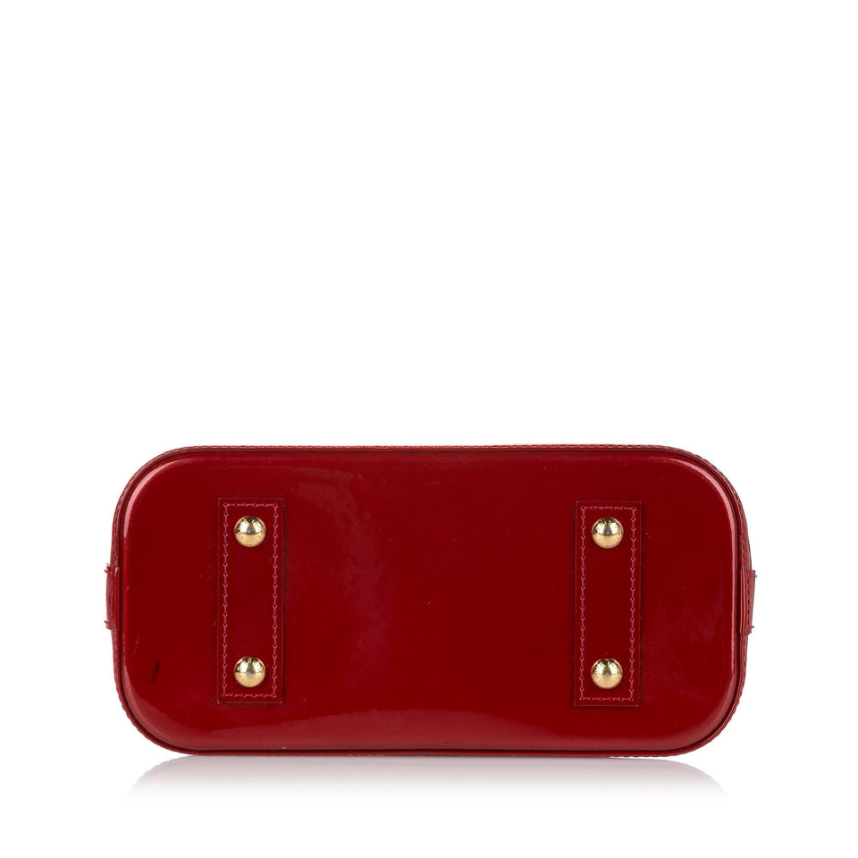 Louis Vuitton Vernis Rayures Alma BB (SHG-35013)