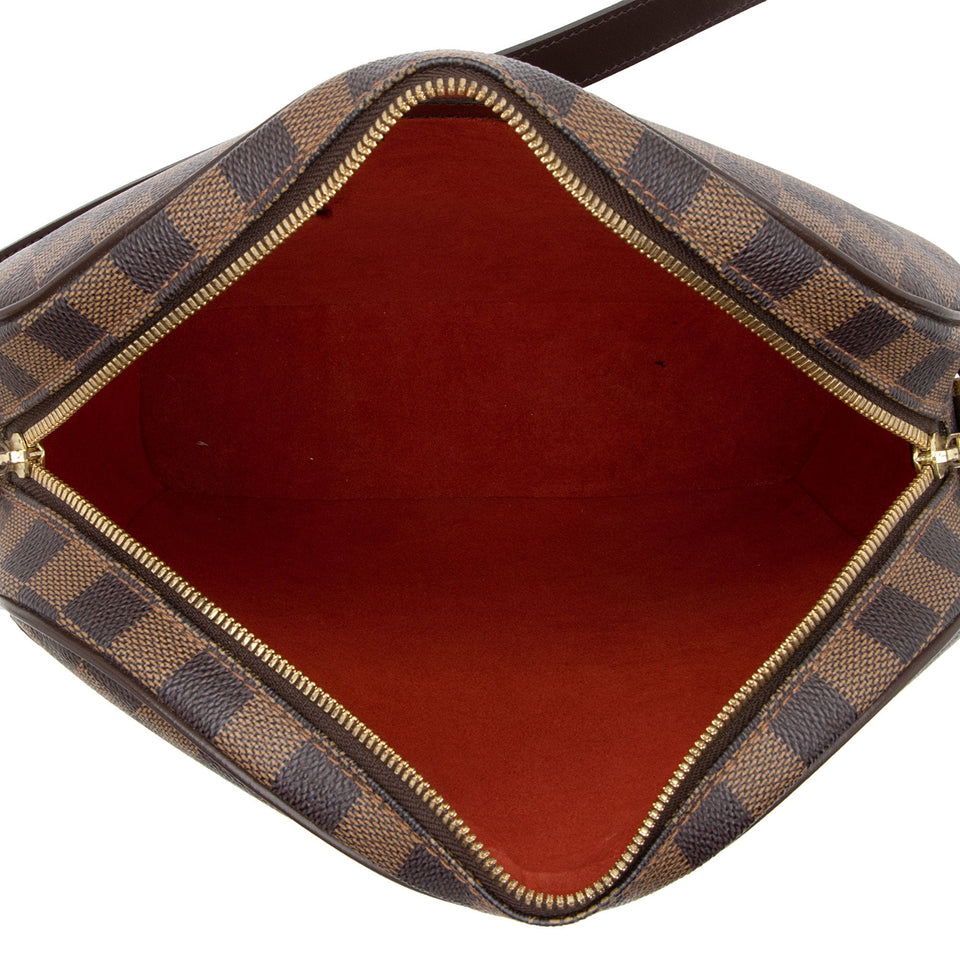 Louis Vuitton Vintage Damier Ebene Ipanema GM Shoulder Bag (SHF-eahSM4)