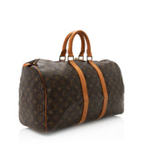 Louis Vuitton Vintage Monogram Canvas Keepall 45 Duffle Bag (SHF-20479)