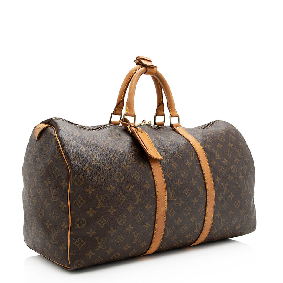 Louis Vuitton Vintage Monogram Canvas Keepall 50 Duffel Bag (SHF-20201)
