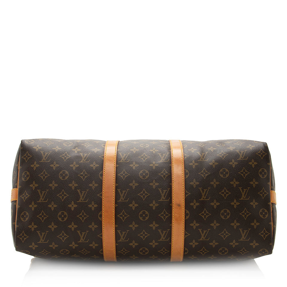 Louis Vuitton Vintage Monogram Canvas Keepall Bandouliere 50 Duffle Bag (SHF-20373)
