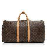Louis Vuitton Vintage Monogram Canvas Keepall Bandouliere 60 Duffle Bag (SHF-05Mljd)