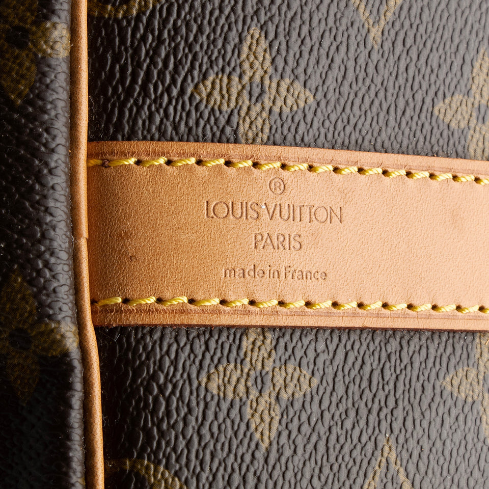 Louis Vuitton Vintage Monogram Canvas Keepall Bandouliere 60 Duffle Bag (SHF-05Mljd)