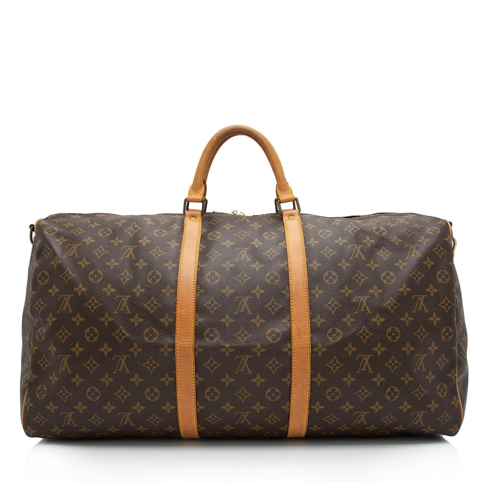 Louis Vuitton Vintage Monogram Canvas Keepall Bandouliere 60 Duffle Bag (SHF-sySr8G)