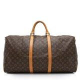 Louis Vuitton Vintage Monogram Canvas Keepall Bandouliere 60 Duffle Bag (SHF-sySr8G)