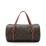 Louis Vuitton Vintage Monogram Canvas Papillon 26 Satchel (SHF-hYjtqU)