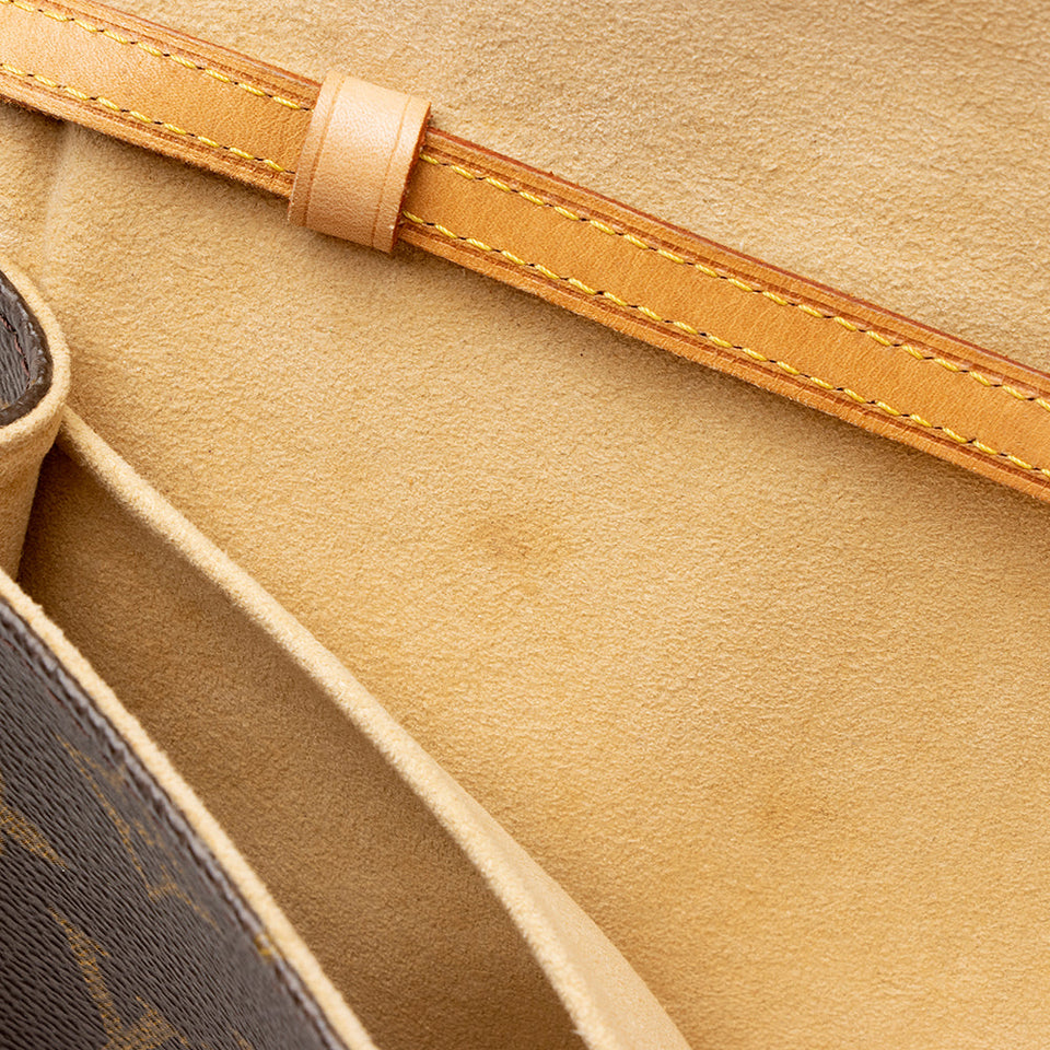 Louis Vuitton Vintage Monogram Canvas Pochette Twin GM Shoulder Bag (SHF-20792)