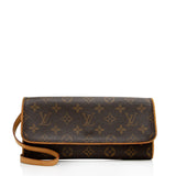Louis Vuitton Vintage Monogram Canvas Pochette Twin GM Shoulder Bag (SHF-ou7kwX)