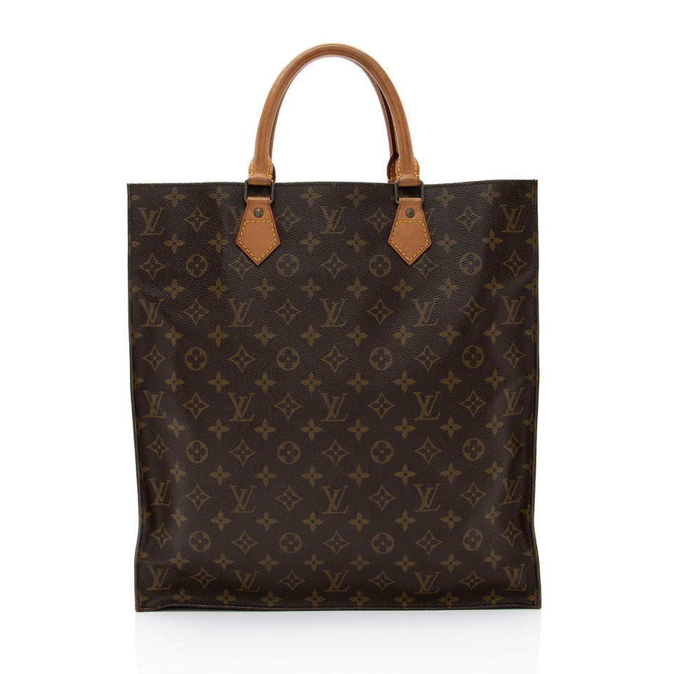 Louis Vuitton Vintage Monogram Canvas Sac Plat Tote (SHF-0aeAOb)