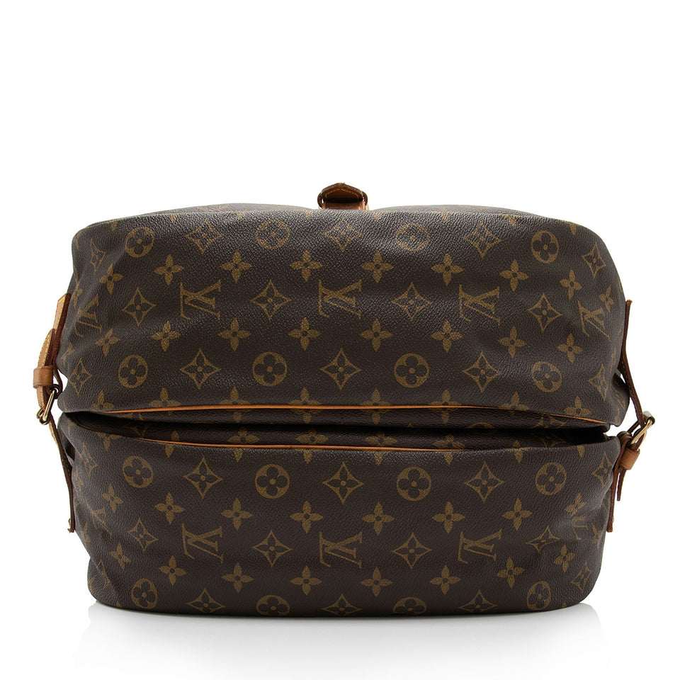 Louis Vuitton Vintage Monogram Canvas Saumur 35 Messenger Bag (SHF-523WYh)