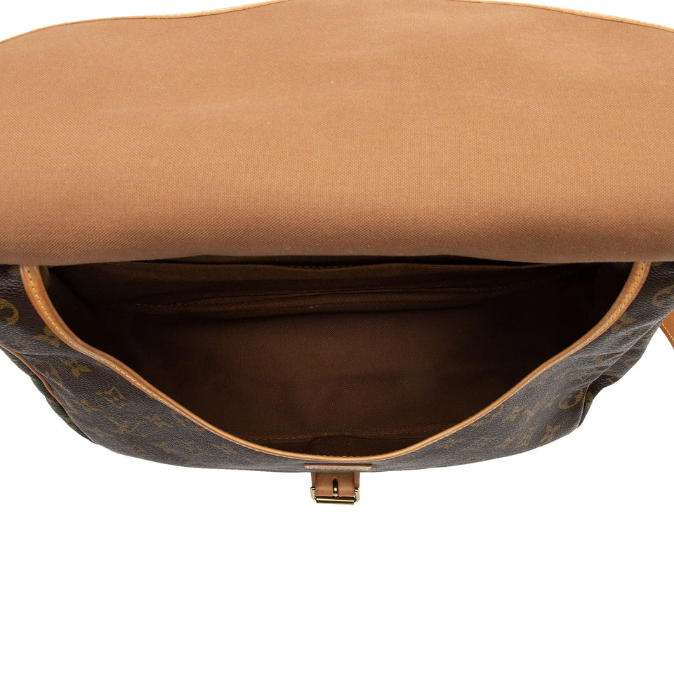 Louis Vuitton Vintage Monogram Canvas Saumur 35 Messenger Bag (SHF-523WYh)