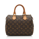 Louis Vuitton Vintage Monogram Canvas Speedy 25 Satchel (SHF-kLTROE)