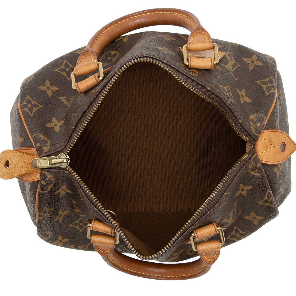 Louis Vuitton Vintage Monogram Canvas Speedy 25 Satchel (SHF-kLTROE)