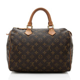Louis Vuitton Vintage Monogram Canvas Speedy 30 Satchel (SHF-18387)