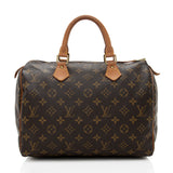 Louis Vuitton Vintage Monogram Canvas Speedy 30 Satchel (SHF-18387)
