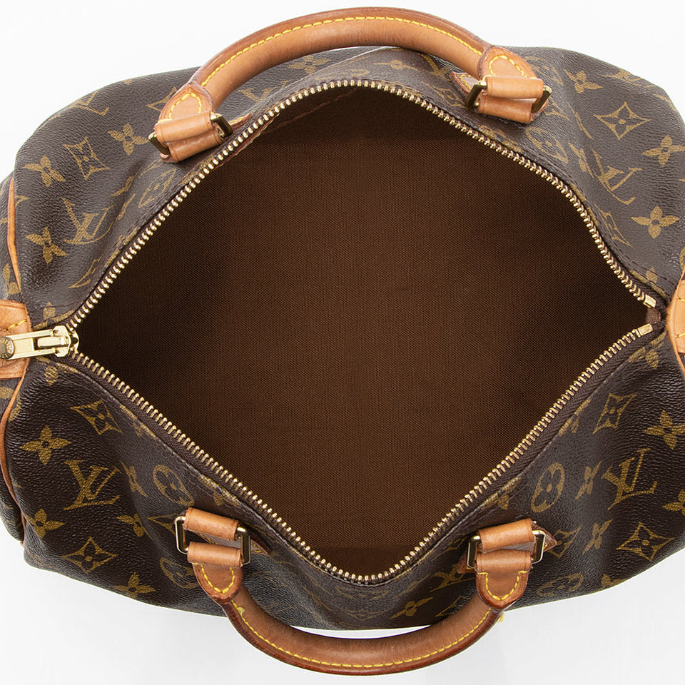 Louis Vuitton Vintage Monogram Canvas Speedy 30 Satchel (SHF-18387)
