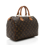 Louis Vuitton Vintage Monogram Canvas Speedy 30 Satchel (SHF-18387)