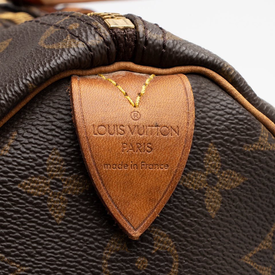 Louis Vuitton Vintage Monogram Canvas Speedy 35 Satchel (SHF-16148)