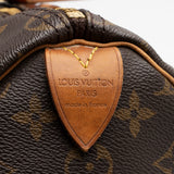 Louis Vuitton Vintage Monogram Canvas Speedy 35 Satchel (SHF-16148)