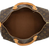 Louis Vuitton Vintage Monogram Canvas Speedy 35 Satchel (SHF-H4SBBN)