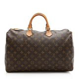 Louis Vuitton Vintage Monogram Canvas Speedy 40 Satchel (SHF-20189)