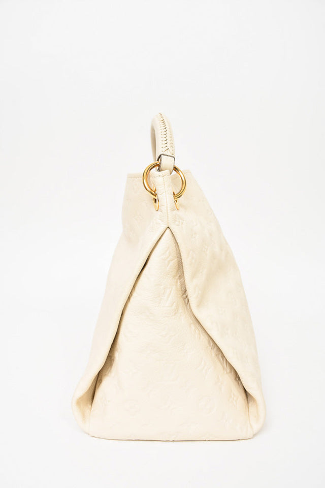 Louis Vuitton 2012 Cream Empreinte Leather Artsy MM Hobo Bag