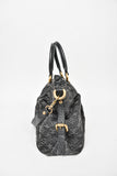 Louis Vuitton Dark Grey Monogram Denim 'Cabby' Zip Bag with Strap