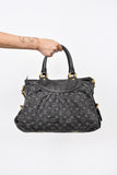 Louis Vuitton Dark Grey Monogram Denim 'Cabby' Zip Bag with Strap