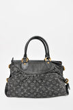 Louis Vuitton Dark Grey Monogram Denim 'Cabby' Zip Bag with Strap