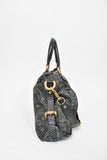 Louis Vuitton Dark Grey Monogram Denim 'Cabby' Zip Bag with Strap