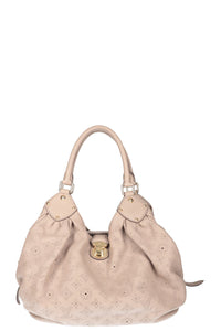 LOUIS VUITTON L Hobo Bag Mahina Leather Greige