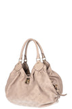 LOUIS VUITTON L Hobo Bag Mahina Leather Greige