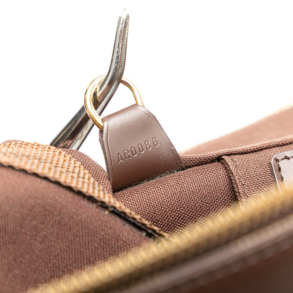Brown Louis Vuitton Damier Ebene Greenwich PM Travel Bag