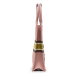 Dior Fleurs Bibliques Vertical Book Tote Pink Embroidered Canvas