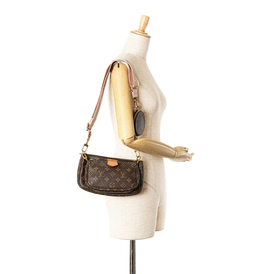 Brown Louis Vuitton Monogram Multi Pochette Accessoires Satchel