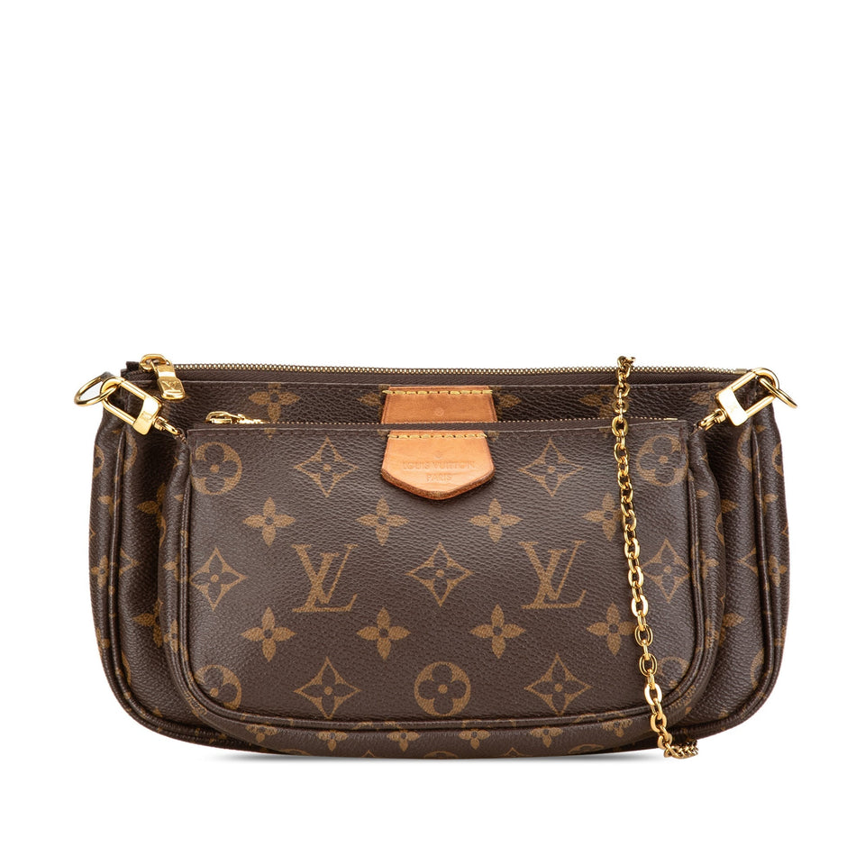 Brown Louis Vuitton Monogram Multi Pochette Accessoires Satchel