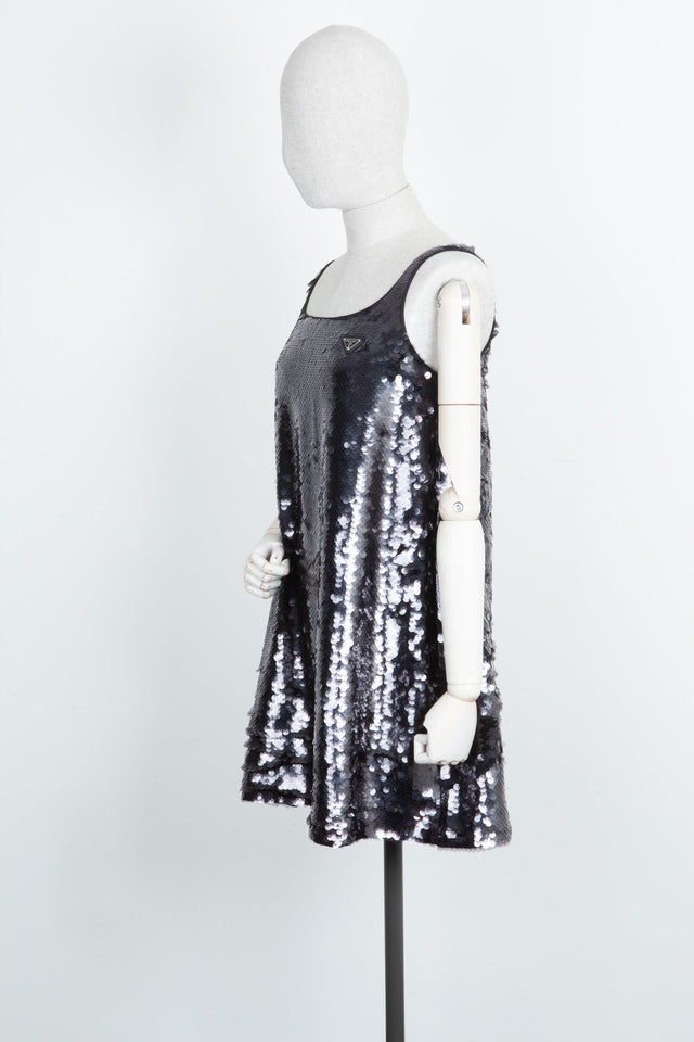 PRADA Dress Sequin Black
