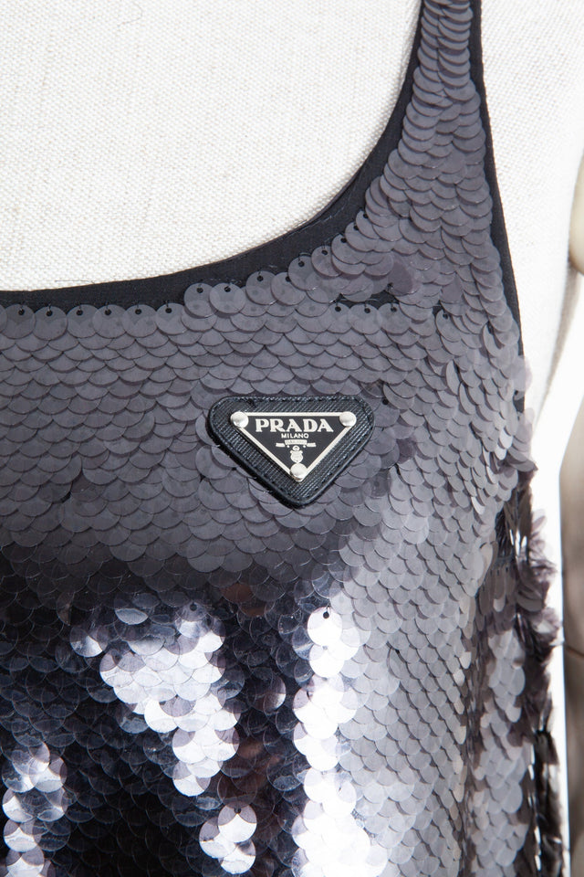 PRADA Dress Sequin Black