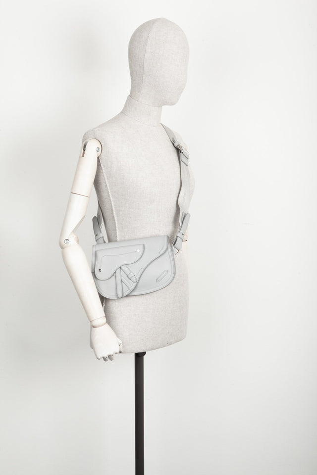 CHRISTIAN DIOR Saddle Messenger Pouch Grey