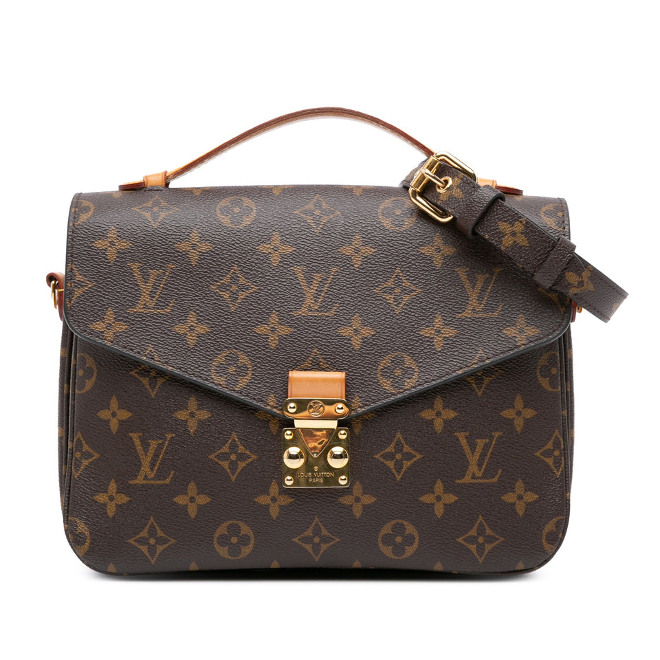 Brown Louis Vuitton Monogram Pochette Metis Satchel